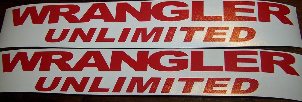 JEEP WRANGLER UNLIMITED FENDER DECALS VINYL STICKER SET OF 2