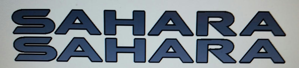 JEEP WRANGLER SAHARA HOOD VINYL DECAL SET CHOOSE 2 COLORS