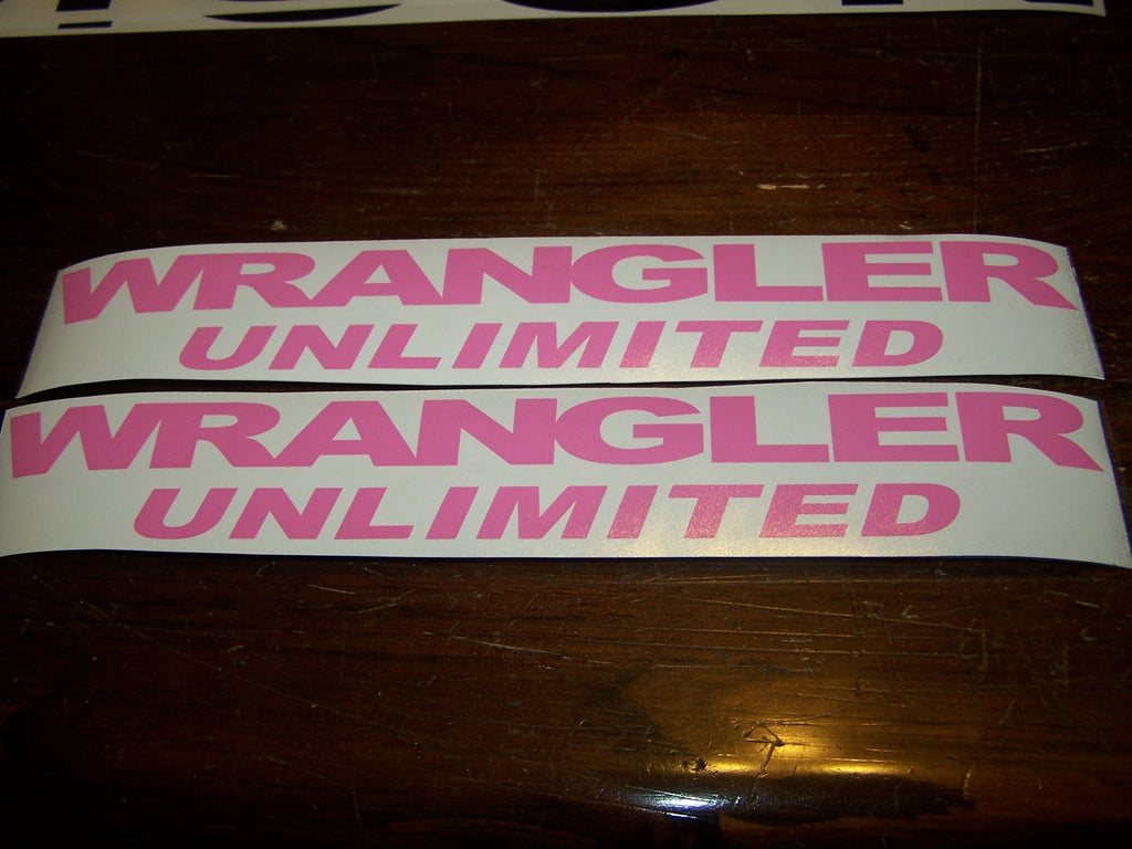 JEEP WRANGLER UNLIMITED FENDER DECALS VINYL STICKER SET OF 2