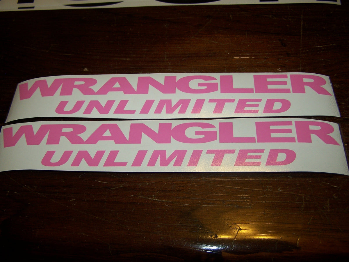 JEEP WRANGLER UNLIMITED FENDER DECALS VINYL STICKER SET OF 2