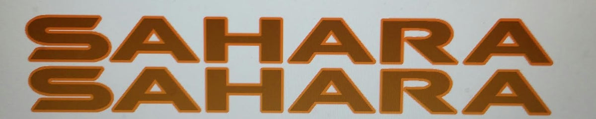 JEEP WRANGLER SAHARA HOOD VINYL DECAL SET CHOOSE 2 COLORS