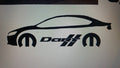 DODGE DART W/ MOPAR LOGO & TEXT VINYL STICKER DECAL CHOOSE COLOR
