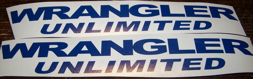 JEEP WRANGLER UNLIMITED FENDER DECALS VINYL STICKER SET OF 2
