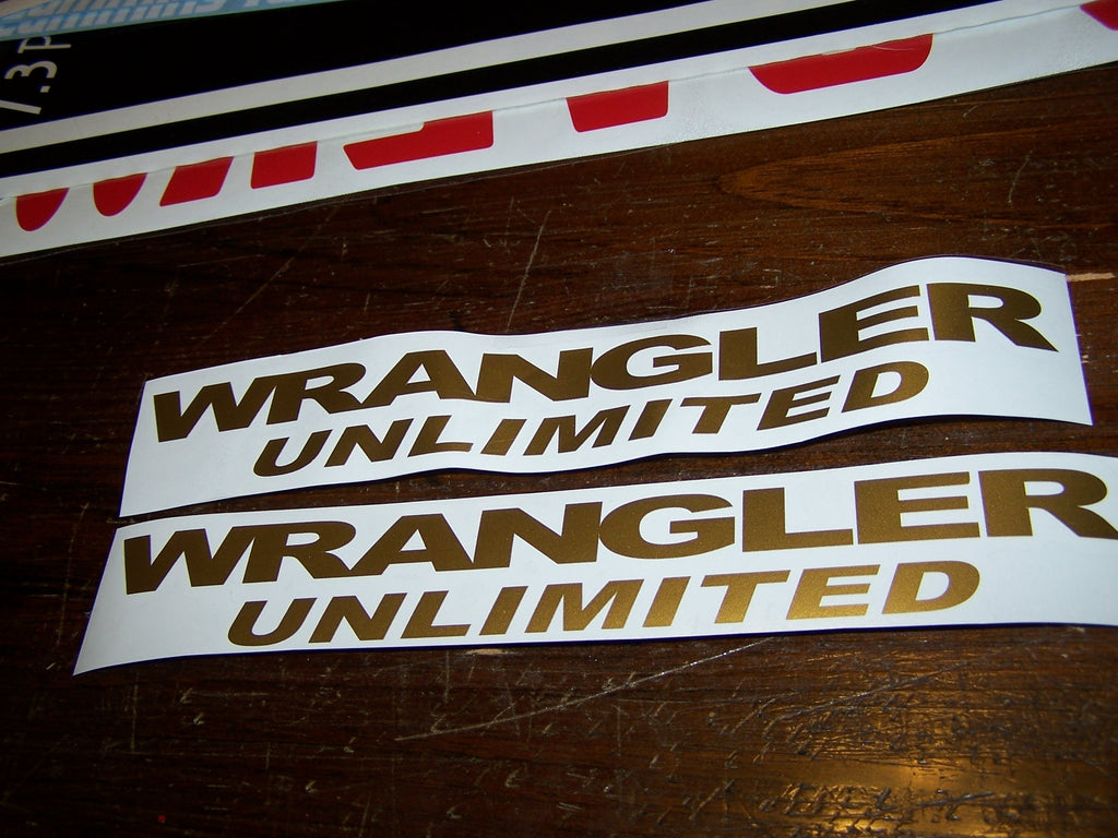 JEEP WRANGLER UNLIMITED FENDER DECALS VINYL STICKER SET OF 2