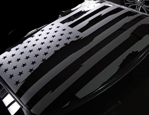 CORVETTE C4 TARGA TOP AMERICAN FLAG VINYL DECAL 84-96