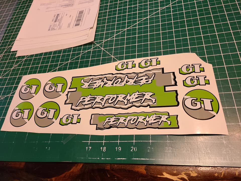 BMX GT PERFORMER DECAL SET 86 87 88 89