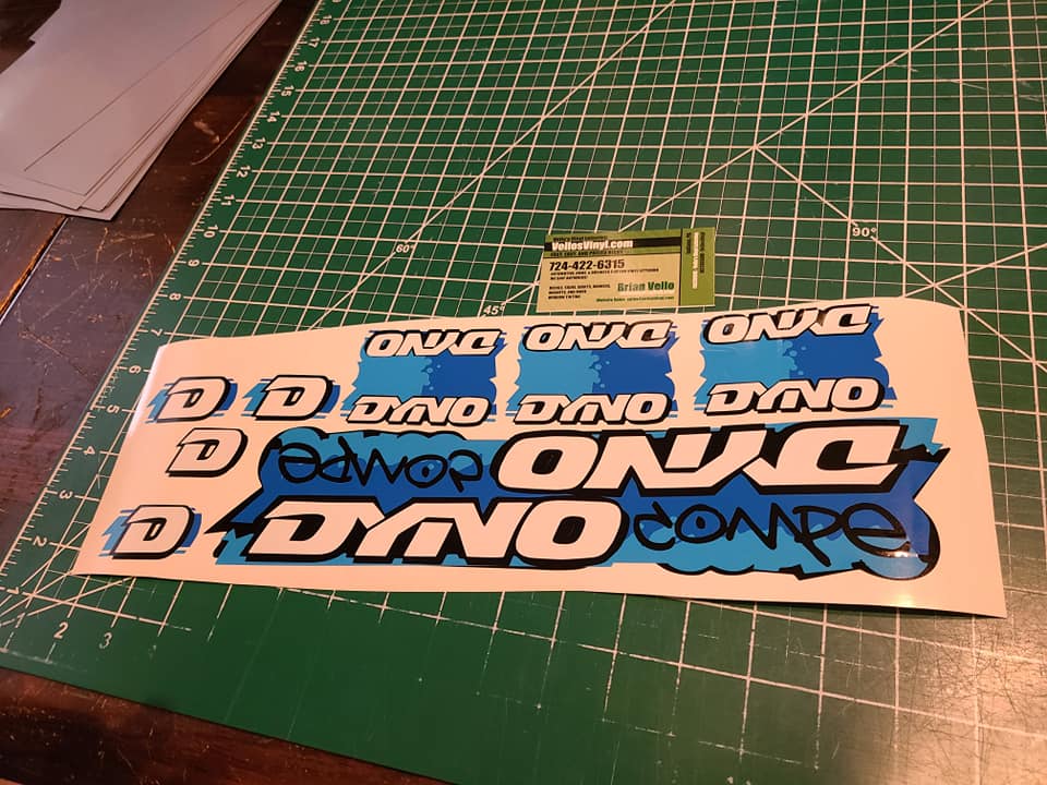 BMX DYNO COMPE DECAL SET 1986 1987 1988 THE BLUES