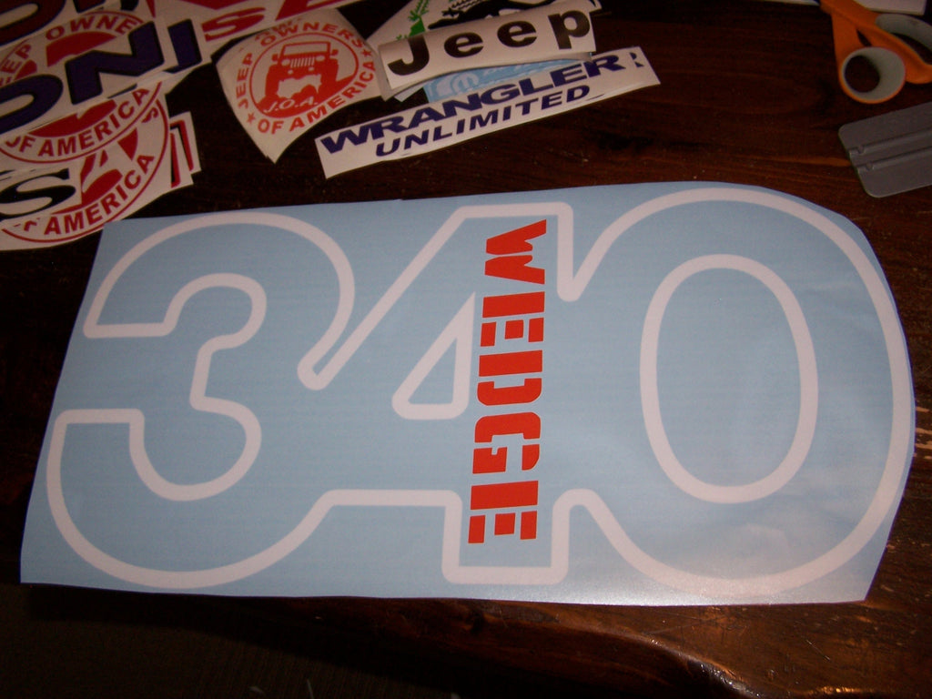 MOPAR 360 340 383 440 WEDGE HOOD DECAL STICKER