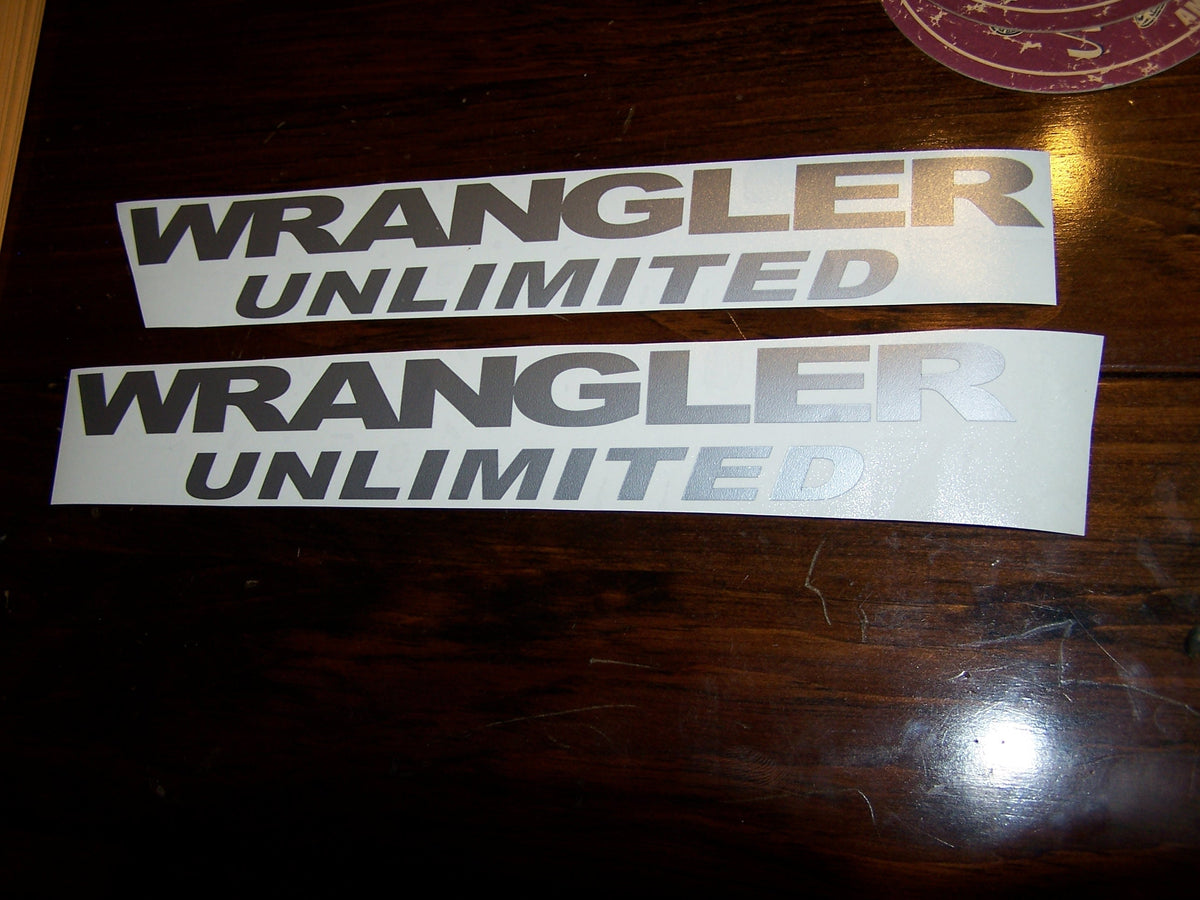 JEEP WRANGLER UNLIMITED FENDER DECALS VINYL STICKER SET OF 2