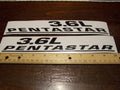 3.6L PENTASTAR JEEP WRANGLER HEAT REDUCTION HOOD SCOOP DECAL SET