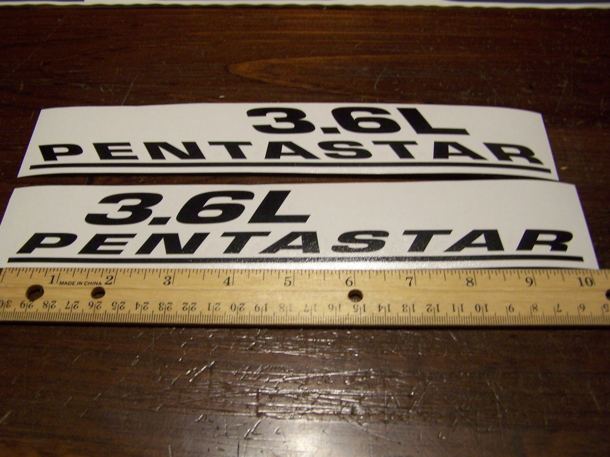 3.6L PENTASTAR JEEP WRANGLER HEAT REDUCTION HOOD SCOOP DECAL SET