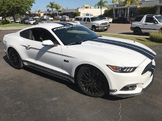 2015-2022 MUSTANG ROCKER PANEL STRIPES CHOOSE COLOR & TEXT