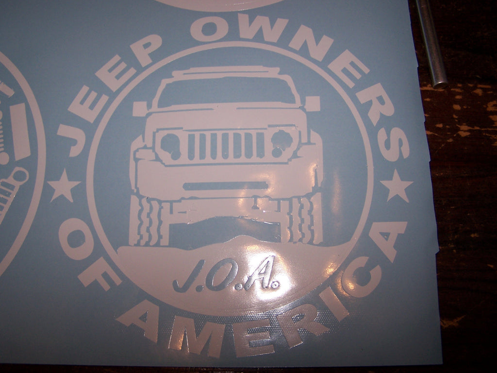 JEEP OWNERS OF AMERICA MEMBERS LIBERTY KK VINYL DECAL STICKER
