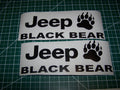JEEP WRANGLER BLACK BEAR JK UNLIMITED FENDER VINYL DECAL SET