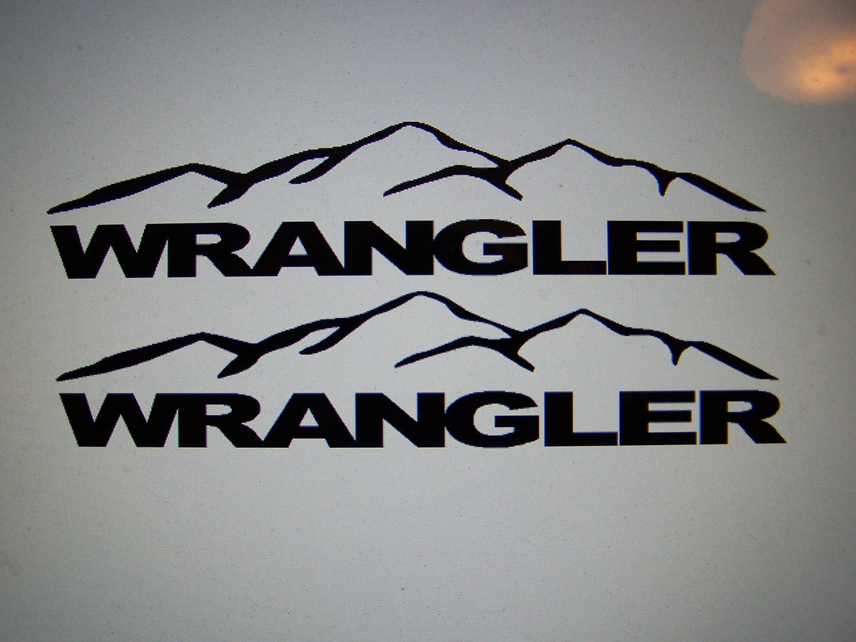 JEEP WRANGLER FENDER VINYL DECAL SET OF 2 JK TJ CHOOSE COLOR