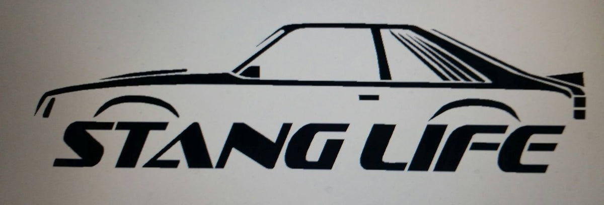 STANG LIFE WINDOW BANNER STICKER DECAL 79-86 FOX BODY