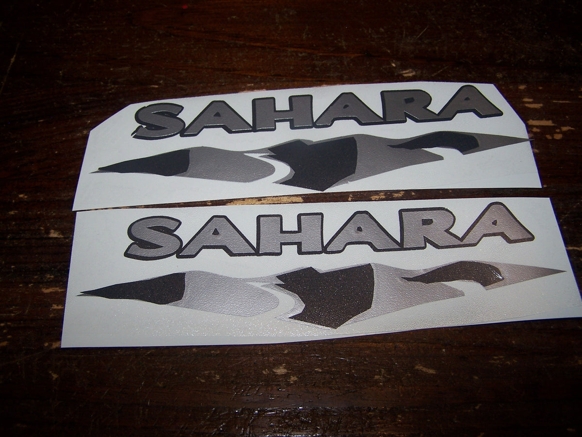 JEEP SAHARA FENDER DECALS CHOOSE 2 COLORS JK TJ YJ