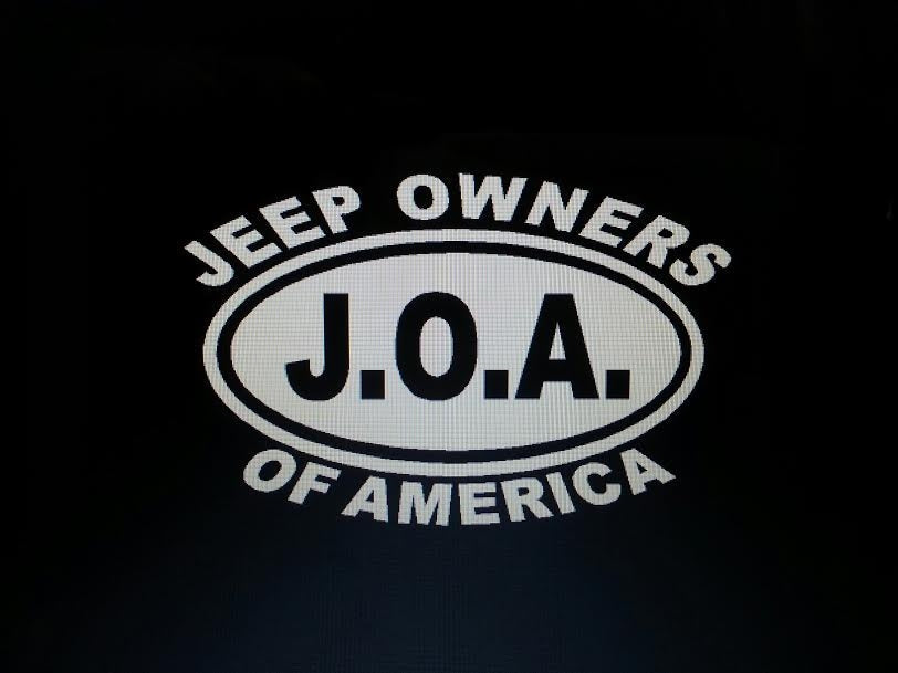 JEEP OWNERS OF AMERICA MEMBERS VINYL DECAL STICKER