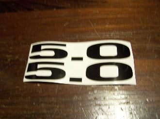 5.0 FENDER TRUNK HOOD SCOOP VALVE COVER VINYL DECAL