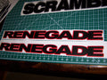 JEEP RENEGADE HOOD VINYL DECAL SET CHOOSE 2 COLORS