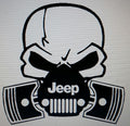 JEEP SKULL & PISTON VINYL STICKER DECAL WRANGLER TJ JK CJ JKU YJ