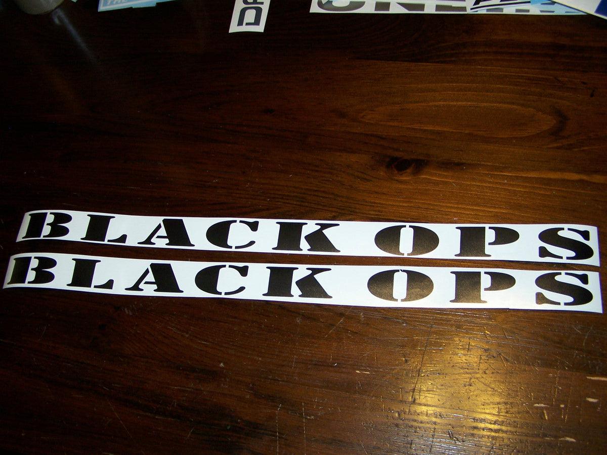 BLACK OPS HOOD DECAL SET OF 2