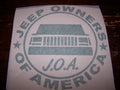JEEP OWNERS OF AMERICA MEMBERS MJ VINYL DECAL STICKER COMANCHE
