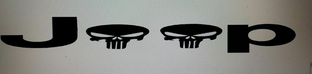 JEEP SKULL WINDSHIELD VINYL DECAL STICKER BANNER CHOOSE COLOR