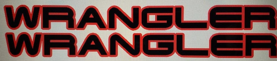JEEP WRANGLER HOOD VINYL DECAL SET CHOOSE 2 COLORS #3