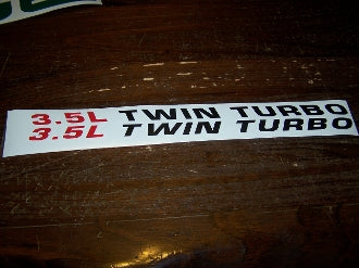 3.5L TWIN TURBO HOOD DECAL SET OF 2 CHOOSE 2 COLORS