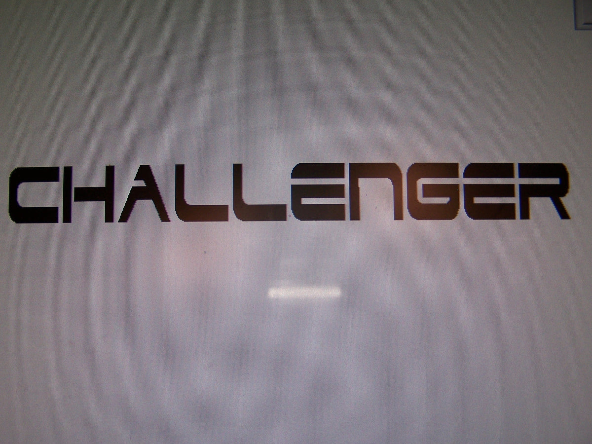 CHALLENGER WINDSHIELD DECAL BANNER CHOOSE SIZE AND COLOR