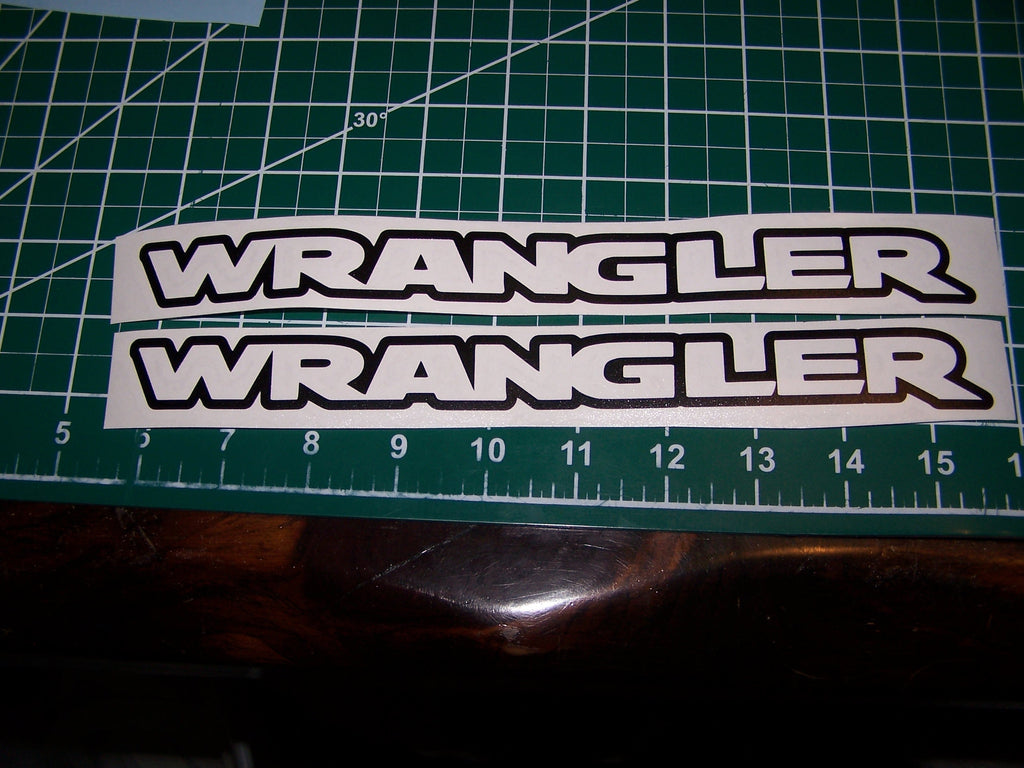 JEEP WRANGLER FENDER VINYL DECAL SET OF 2 JL JK TJ CHOOSE COLOR
