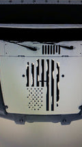 JEEP WRANGLER DISTRESSED AMERICAN FLAG HOOD DECAL JK TJ YJ CJ #2