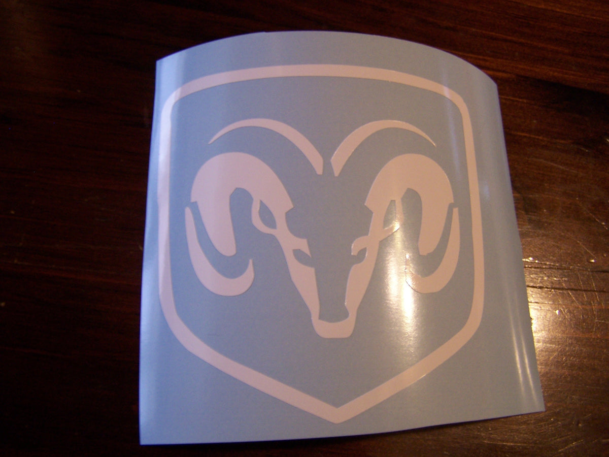 DODGE RAM HEAD VINYL DECAL STICKER CHOOSE SIZE & COLOR