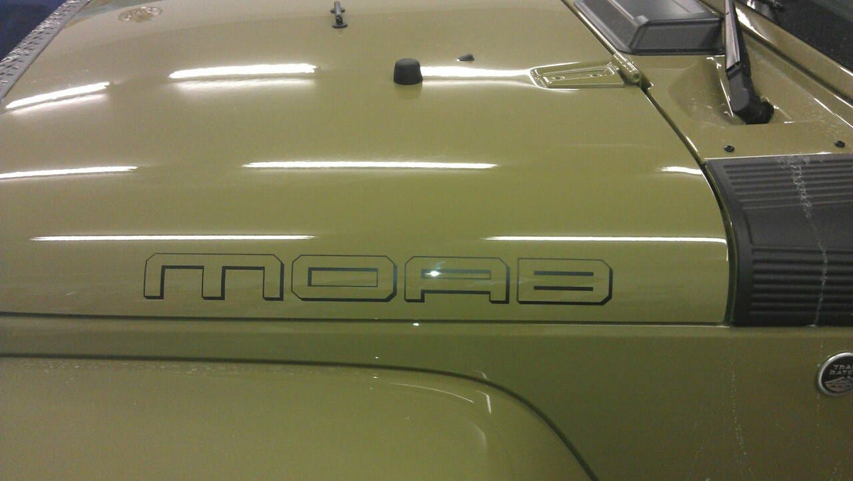 JEEP MOAB HOOD DECALS VINYL STICKER SET