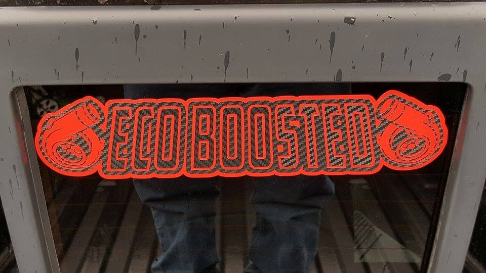 ECOBOOSTED VINYL DECAL STICKER CHOOSE COLORS & SIZE
