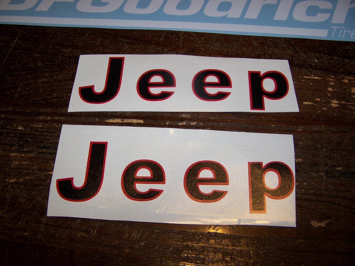 JEEP FENDER DECAL SET WRANGLER CJ YJ SCRAMBLER CHOOSE 2 COLORS