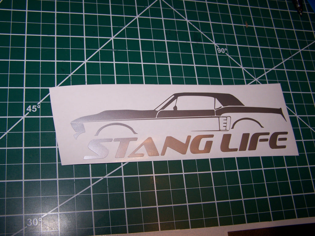STANG LIFE WINDOW BANNER STICKER DECAL CHOOSE COLOR