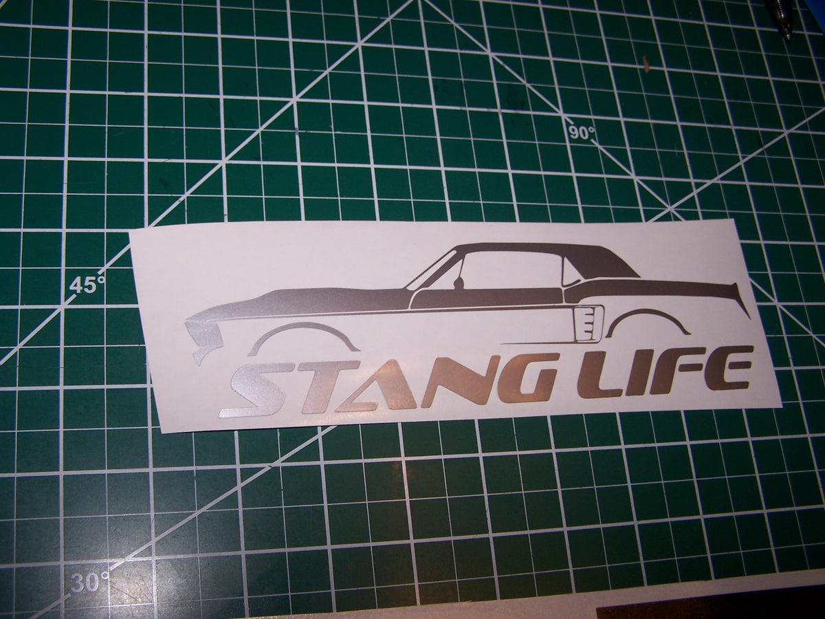 STANG LIFE WINDOW BANNER STICKER DECAL CHOOSE COLOR