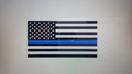 AMERICAN FLAG BLUE LINE VINYL DECAL STICKER LAW ENFORCEMENT