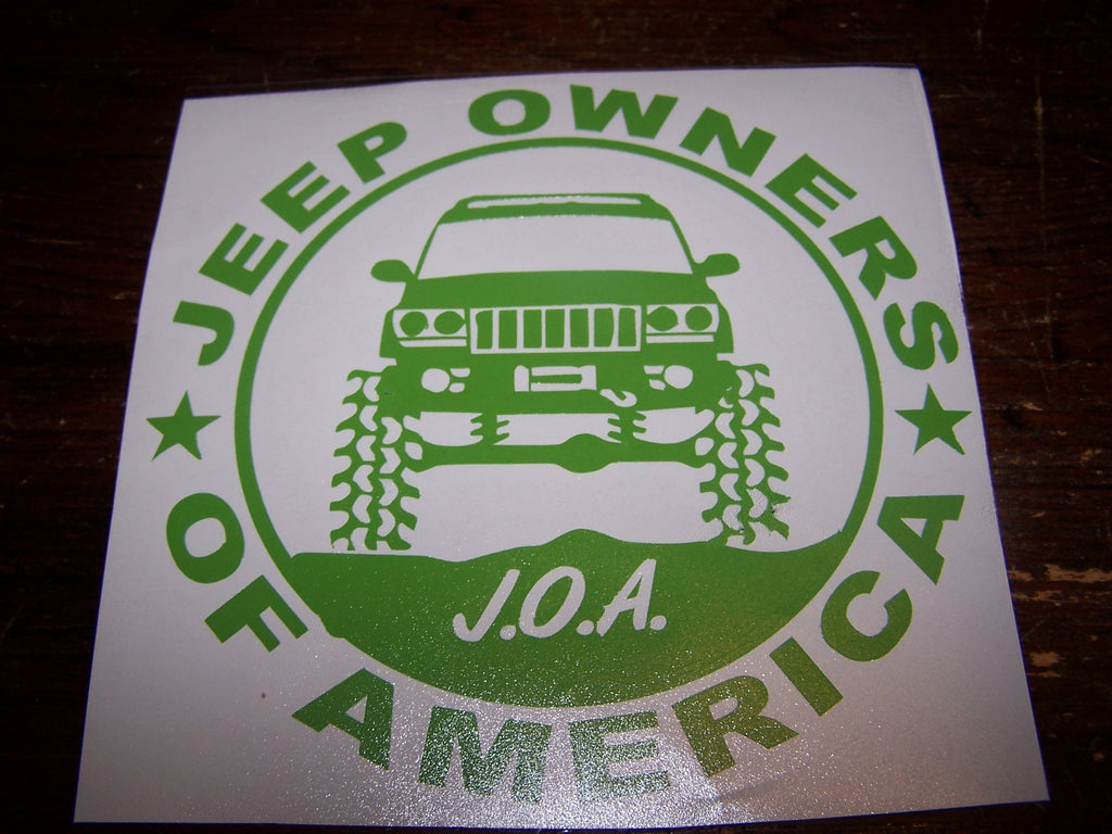 JEEP OWNERS OF AMERICA MEMBERS WJ VINYL DECAL STICKER