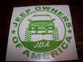 JEEP OWNERS OF AMERICA MEMBERS WJ VINYL DECAL STICKER