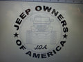 JEEP OWNERS OF AMERICA MEMBERS YJ VINYL DECAL STICKER