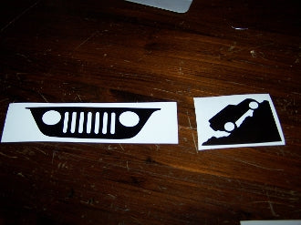 JEEP CORNER AND CENTER WINDSHIELD DECAL VINYL STICKER
