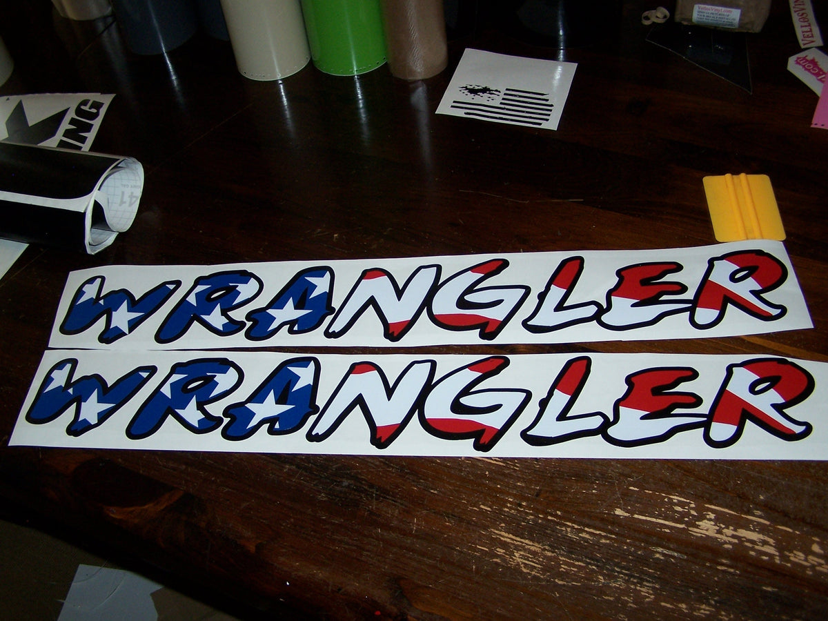 JEEP WRANGLER AMERICAN FLAG HOOD DECALS