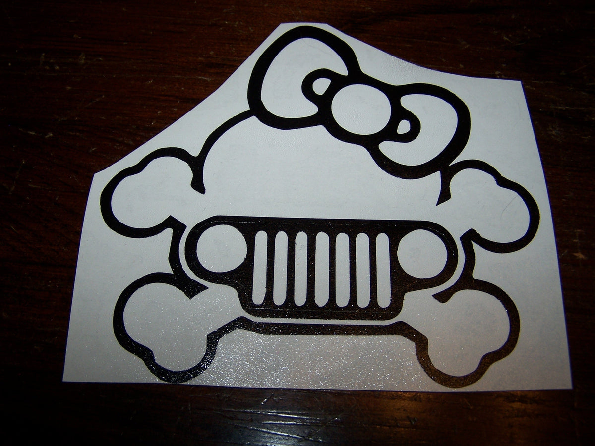 JEEP GIRL VINYL STICKER DECAL WRANGLER TJ JK CJ JKU YJ