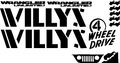 JEEP WILLYS EDITION COMPLETE SET OF DECALS WITH WHEEL LOGOS JLU
