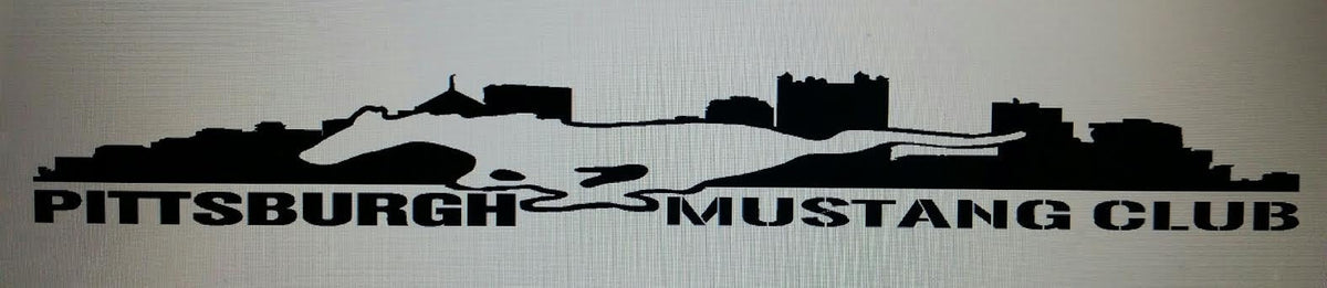 PITTSBURGH MUSTANG CLUB WINDSHIELD DECAL STICKER BANNER