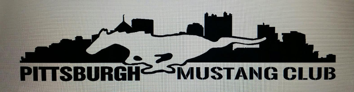 PITTSBURGH MUSTANG CLUB LARGE WINDOW DECAL STICKER BANNER