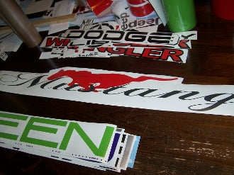 MUSTANG WINDSHIELD DECAL BANNER CHOOSE 2 COLORS